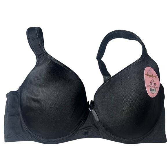 Angelina Underseam Adjustable Black Bra NWT 40DD - Picture 1 of 5